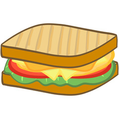 sandwich with cheese illustration