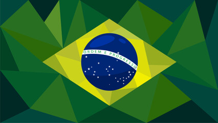 abstract diamond texture brazilian flag illustration vector stock