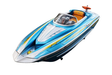 Jet boat. isolated object, transparent background