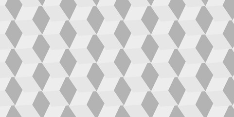 Seamless white cube pattern with stripes Seamless vector background. Simple hexagon type curved grey lines with repeat stripes texture. Light modern simple wallpaper texture.