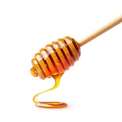 honey stirrer isolated on white background