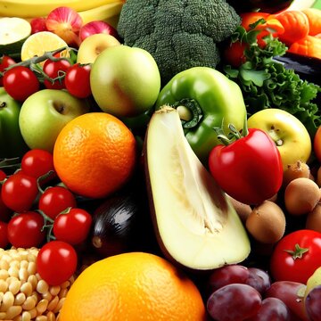 Mix of Vegetarian Organic Food Fruits