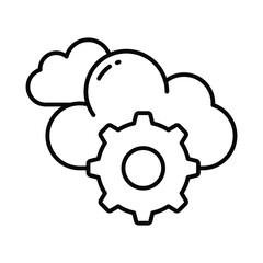 Trendy vector design of cloud network management in editable style