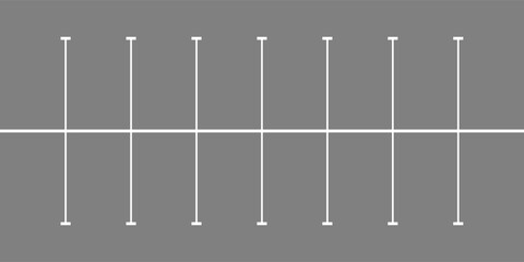 Empty Parking lots or Car Parking Space from Aerial view. Vector Illustration. © BillionsPhoto