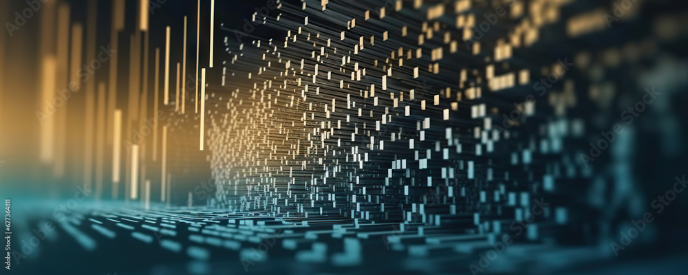 Poster abstract digital background. data universe illustration. ideal for depicting network abilities, tech