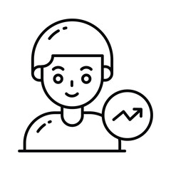 Data scientist vector design isolated on white background, premium icon