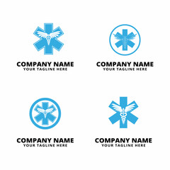 laboratory heakth wing logo vector