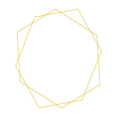 Gold Geometric Frame