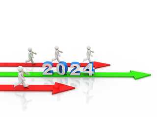 3d rendering Business Success people