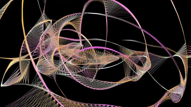 Future Shapes 1062: 3D minimalist plexus structure.