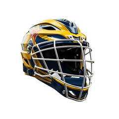 Lacrosse helmet. isolated object, transparent background