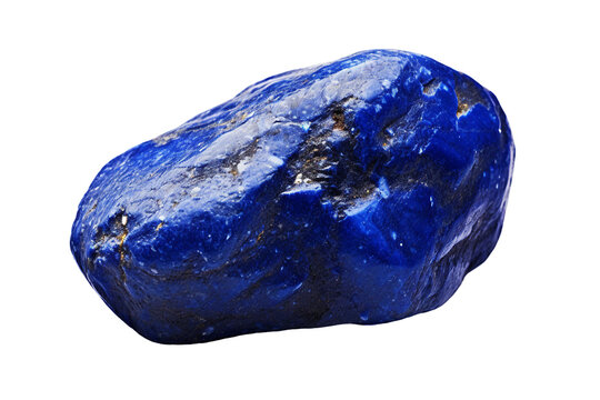 Lapis lazuli stone. isolated object, transparent background