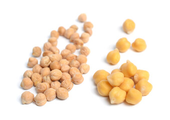 Chickpea or chick pea or Bengal gram, chhana, chana, garbanzo or garbanzo bean, or Egyptian pea. Isolated