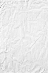 Vertical white crumpled paper texture background