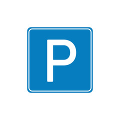 Parking Lots Sign or Parking Symbol in Parking Concept. Vector Illustration. 