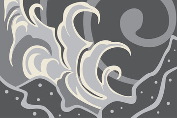 Japanese tattoo style background pattern