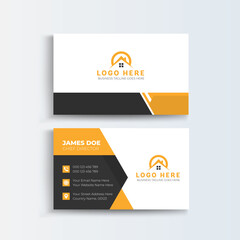 Modern abstract company corporate clean creative elegant Real estate agency realtor home rental business card design visiting card, real estate agent business card design template. 