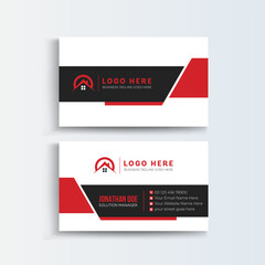 Modern abstract company corporate clean creative elegant Real estate agency realtor home rental Business card template real estate, apartment, condo, house, rental, business.