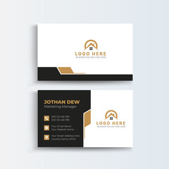 Modern abstract company corporate clean creative elegant Real estate agency realtor home rental Business card template real estate, apartment, condo, house, rental, business. - obrazy, fototapety, plakaty