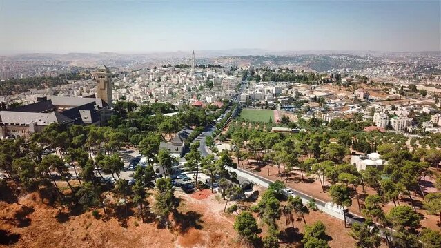 Augusta victoria hospital and East jerusalem Aerial