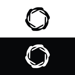 Circle vector logo template design  . Circle  silhouette illustration