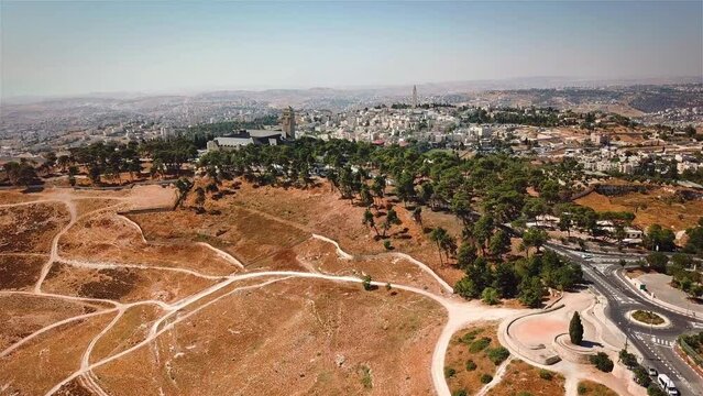Augusta victoria hospital East jerusalem Aerial