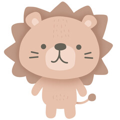 Obraz na płótnie Canvas cute lion character
