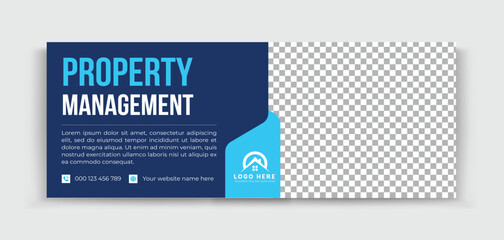 Real estate social media cover banner design, real estate web banner design template. Dream house property for sale real estate timeline cover design template. 