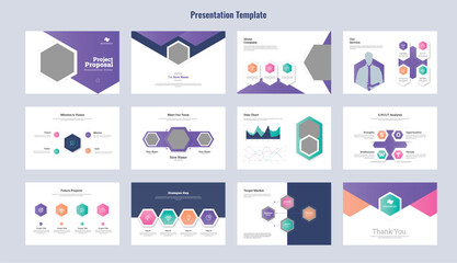 Presentation slide template design, business presentation slide, creative presentation design