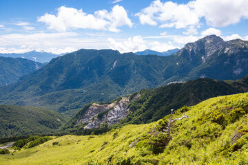 Fototapeta na wymiar Hehuanshan in Taroko National Park beautiful mountain range in Taiwan