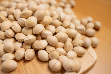 Fresh ginkgo seed nut close up