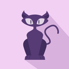Gato morado silueta para halloween 