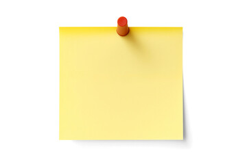 Yellow sticky post it note isolated on transparent or white background, png - obrazy, fototapety, plakaty