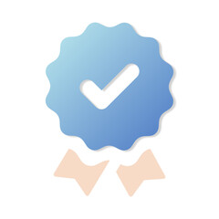 Certified Authenticity - Illustration of Verified Icon with Vibrant Colors and Shades