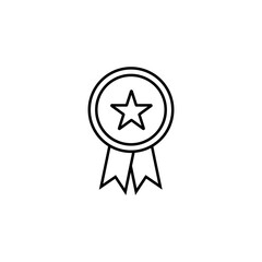 champion medal icon. Perfect for application, web, logo and presentation template. icon design line style