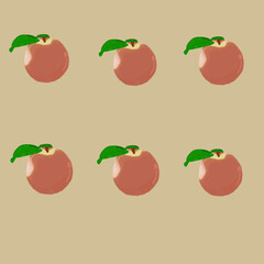 set of fruits background 