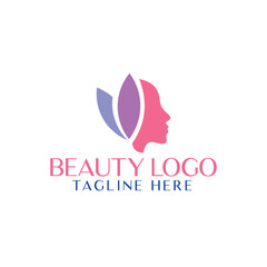 Beauty girl logo. Beautiful girl vector illustration
