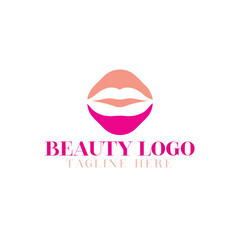 women's beauty mouth logo design