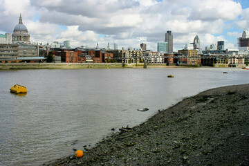 view from the river thames