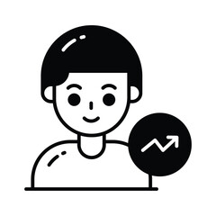 Data scientist vector design isolated on white background, premium icon