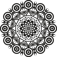 black and white mandala art