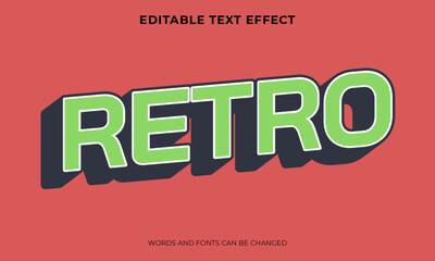 editable retro text effect