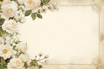 Obraz na płótnie Canvas vintage background with white roses
