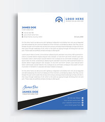Real Estate Building And Construction Company Letterhead creative modern professional business letterhead design template. Abstract clean corporate identity minimal letterhead template design.