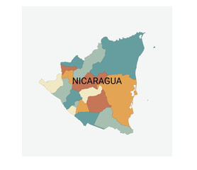 Nicaragua Administrative Multicolor Vector Map