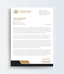 Real Estate Building And Construction Company Letterhead creative modern professional business letterhead design template. Abstract clean corporate identity minimal letterhead template design.