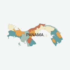 Panama Administrative Multicolor Vector Map