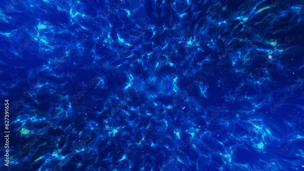 Wall mural 4k 3d outer space animation space flight to nebula eye deep space. flying star field. universe space
