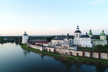 Fototapeta na wymiar Kirillo-Belozersky monastery on the shore of the lake. Kirillov, Vologda region, Russia