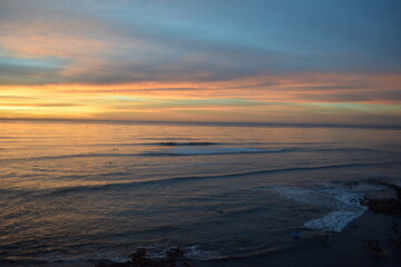 sunset over the sea